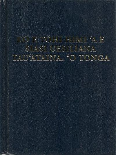 Each marks a point in the development of books. . Tongan hymn book